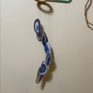 Purple and white  Agate Wall Hanging